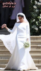 لباس عروس بدون پف مگان مارکل